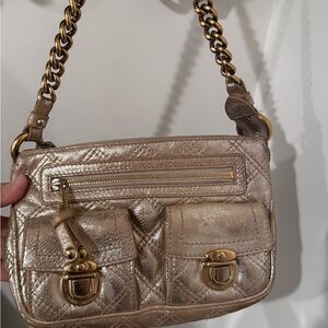 Marc Jacobs Metallic Gold Quilted Bag